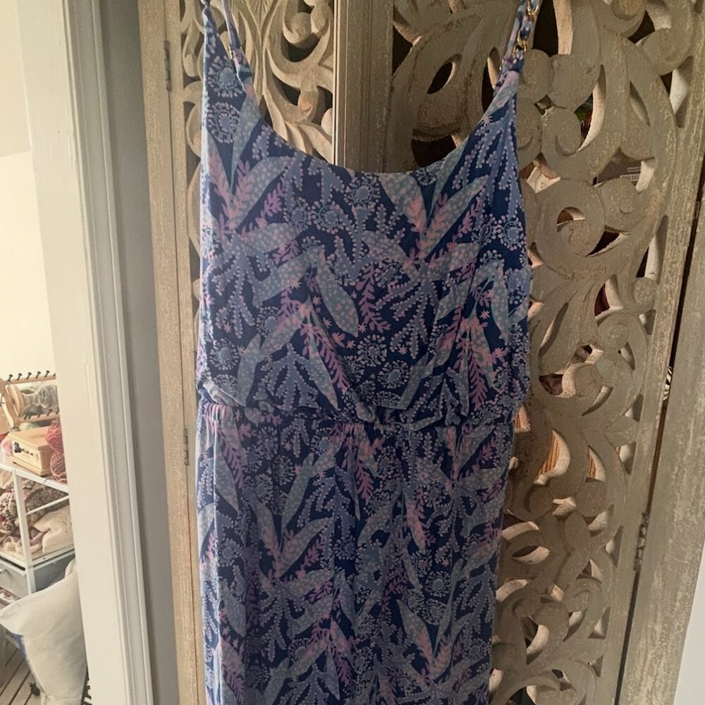 Lilly Pultizer Tank dress with chain detail